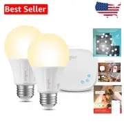 Voice-Controlled Smart LED Lighting Starter Kit with Soft White DIMMABLE Bulbs