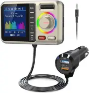 Nulaxy Bluetooth FM Transmitter for Car, Wireless Car Bluetooth Adapter V5.0 wit