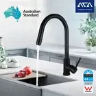 Lave Luxe Black Pull Out Swivel DR Brass Kitchen Laundry Sink Mixer Tap Faucet