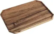 Serving Tray Decorative Tray Rustic Wooden Serving Trays Nesting Multipurpose Trays for Breakfast Coffee Table & More Light & Sturdy Wood Coffee Table Tray(B)