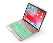 F105A Colorful Backlight Aluminum Backplane Wireless Bluetooth Keyboard Tablet Case For Ipad Pro 11 Inch 2018 Rose Gold