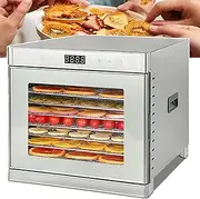 8 Trays Food Dehydrator, 360° Fan, Temperature: 35-75 ℃, Electric Dryer Dehydrators Machine with Digital Timer & Temperature Control, Dryer Machine for Jerky, Meat, Fruit