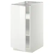 METOD base cabinet with shelves, white/Ringhult white, 40x60x80 cm