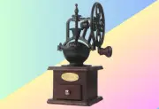 Antique Cast Iron Manual Coffee Grinder Hand Crank Mill with Drawer 120x260mm