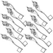 FRCOLOR 5Pairs Zipper Pull Locks Double Layer Theft Zipper Slider Replacement for Luggage and Bags Stylish Metal Zipper Repair Tools Single Lock Hole