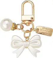 [YangQian] Charm Keychain for Women Girls Bow Heart Rose Keychain Charms Decorations for Bag Purse Backpack Charms Key Chain with Pearl