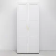 STOCKHOLM STORAGE CUPBOARD HAMPTONS - WHITE - SCANDI BRASS