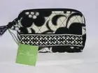 VERA BRADLEY Night & Day Small Cosmetic Bag Black White Retired Pattern - NWT