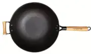 Wok Store Pre-Seasoned Cast Iron Woks with Long Handles