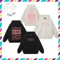 在飛比找蝦皮購物優惠-粉色 Stussy 6 Line 連帽衫 - 韓國棉氈,寬形