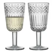 4pc Porto Honfleur 250ml/17.5cm Stemmed Glass Goblet Round Drinkware Cup Set CLR