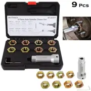 Thread Chaser Set Metric UNF Axle Spindle Nut Restorer Tool Gunk Rust Removed Ne