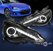 For 2012-2016 Subaru BRZ LED CCFL Halo Projector Headlights Headlamps Lamp Black (for: Subaru)