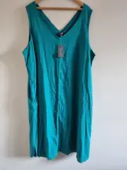 AUTOGRAPH Womens Sleeveless Shift Dress Green Plus Size 26 BNWT