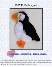 Puffin Magnet-Plastic Canvas Pattern or Kit