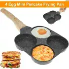 Egg Frying Pan Aluminum 4 Cups Egg Frying Pan Nonstick Mini Egg Cooker MS