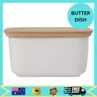 Maxwell & Williams White Basics Butter Dish with Bamboo Lid NEW AU