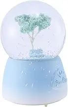 Alipis 1Pc Creative Crystal Ball Music Box Glass Adornment with LED Light Snowflakes Design for Home Decoration and Romantic Atmosphere for Room Decor