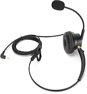 Telephone Headset, Single Ear Customer Service Headphone, Phone Headset with Microphone for Cordless Landline Phones