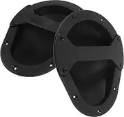 Kisangel 2pcs Recessed Pull Speaker Heavy Chat Handles Recessed Handle Pull Audio Fittings Black Plastic