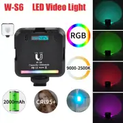 W-S6 LED RGB Video Light Fill Light Lamp for Photo Lighting 9000K