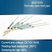2*14mm Reed Switch Magnetic Control Green Glass Normally Open Contact Sensors