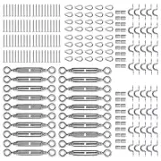 Stainless Steel Wire Cable Balustrade Kit Jaw/Swage Fork Turnbuckle - 20 pack