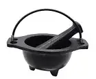 - Cast Iron Cauldron Mortar And Pestle Set