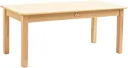 Kids Birch and White Rectangular Table - H54cm