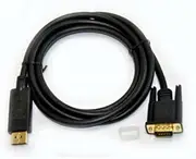 watiowave DisplayPort to VGA Male Cable 5m 1080p Resolution Black - Ideal for Connecting Devices to VGA Monitors