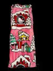Hello Kitty Christmas Pink Gingerbread House Plush Throw Blanket 50 x 70 In.