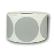 Zebra / Rollo 1.75" Direct Thermal Grey Round Labels 1" Core 1 RL of 800