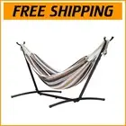 470lb Capacity Double Hammock with Space-Saving Steel Stand & Carrying Case