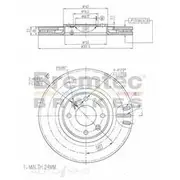 Bremtec Euro-Line GeoZinc Coated Brake Rotor - BDR17550EL