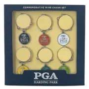 2020 PGA Golf Championship Harding Park Commemorative 6 Wine Glass Charm Box Set