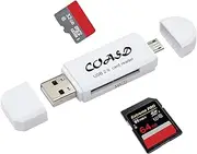 Digital A-star SD card reader/SD Card adapter Micro USB OTG to USB 2.0 Adapter; SD/Micro SD Card Reader With Standard USB Male; Tablets with OTG Function-white
