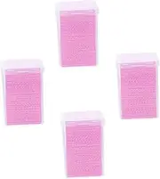 Mikinona 4boxes Eyelash Glue Cleaning Glue Cleaning Wipes Polish Remover Pads Eyelash Glue Remover Glue Cleaning Pad Makeup Wipes Cleaning Wipe Pad Manicure Polishing Pad Non-woven Fabric
