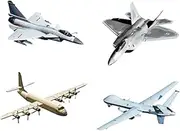 Perfeclan 4Pcs Fighter Building Kit Airplane Model Home Decoration Collection Compact Quick Assembly Ornament Aircraft Model 4D Puzzles
