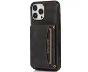 C53 Black Phone Leather Case Protection Bumper Wallet Folding Protective Case for IPhone 14 Pro 6.1
