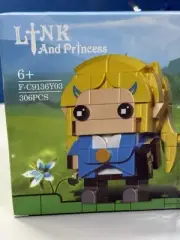 Link and Princess Building Block Kits BOTW Link Figure with Master Sword(306pcs)