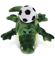 DolliBu Alligator Stuffed Animal Farm Toy with Soccer Ball Plush, 18 Inches