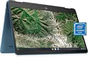 [HP] Laptop X360 14a Chromebook 14" HD Touchscreen, Entertaining from Any Angle Intel Celeron, 4GB DDR4 64GB eMMC WiFi Webcam Stereo Speakers Bluetooth 4.2 Chrome Blue Metallic Color