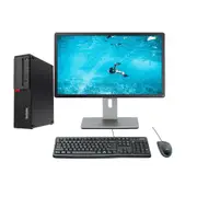 Lenovo M910s SFF Bundle Desktop PC i5-6500 3.6GHz 128GB SSD 16GB RAM + 24" Monitor - Refurbished