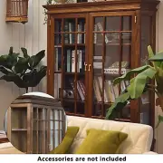 1/6 Scale Vintage Handmade Wood Glass Cabinet Display Bookcase Storage Miniature