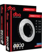 2 x DBA Disc Brake Rotor Ring T3 Slotted 5000 Series 350mm (for: Porsche)