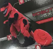 Wired Remote Control WALKING Robot T-Rex W Roar Sound Red Dinosaur NEW IN BOX
