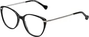 [Calabria] Greer Cat Eye Eyeglasses Shiny Black Women Demo Lenses Glasses Cheaters Fashion Stylish Trendy Ladies Eyewear Frame, Shiny Black