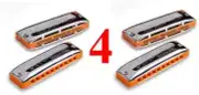 4 Seydel 1847 Session Steel Reed Harmonicas & 4 Leather Cases! CHOOSE ANY 4 KEYS