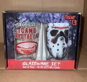 FRIDAY THE 13TH JASON HORROR MOVIE 2 PACK GLASSWARE PINT GLASS SET NEW