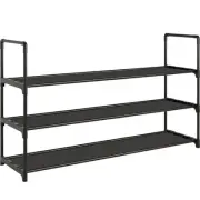 3-Tier Shoe Rack, Stores 12-15 Pairs of Shoes, Stackable & Adjustable, Space ...